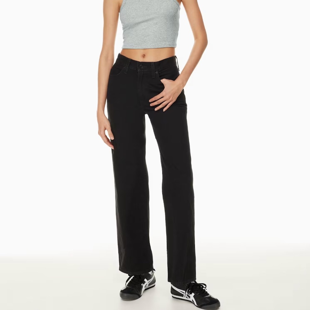 Aritzia Sunday Best Juniper Jean (Black, Wide Leg)